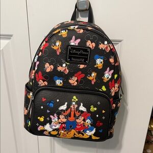 Loungefly Disney Parks Black Multicolor Backpack